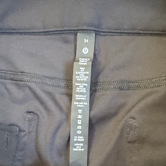 Lululemon ABC Slim-Fit Pant Warpstreme Black Size 34 - Picture 8 of 10